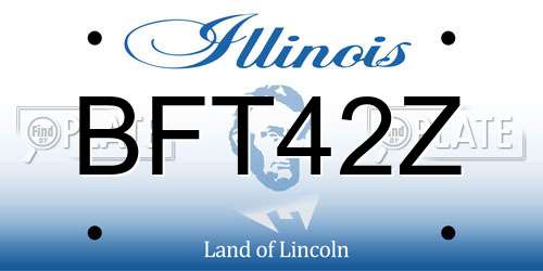 BFT42Z Illinois License Plate