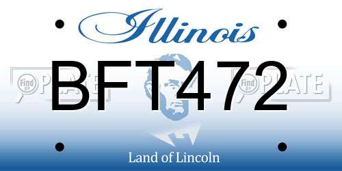 BFT472 Illinois License Plate