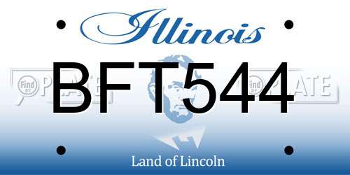 BFT544 Illinois License Plate