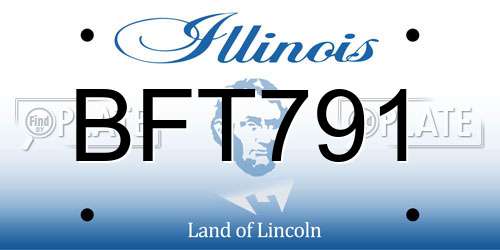 BFT791 Illinois License Plate