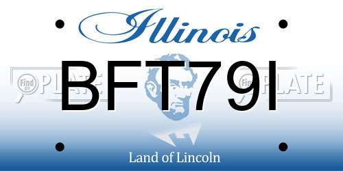 BFT79I Illinois License Plate