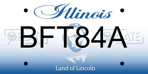 BFT84A Illinois License Plate