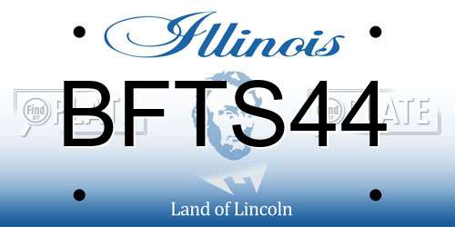 BFTS44 Illinois License Plate