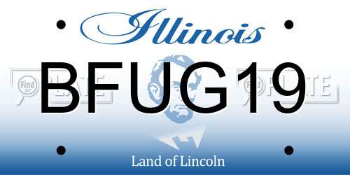 BFUG19 Illinois License Plate