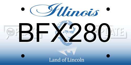 BFX280 Illinois License Plate