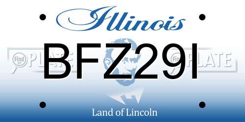 BFZ29I Illinois License Plate