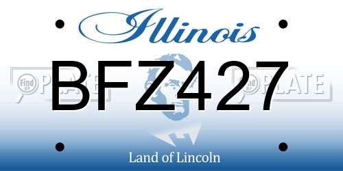 BFZ427 Illinois License Plate