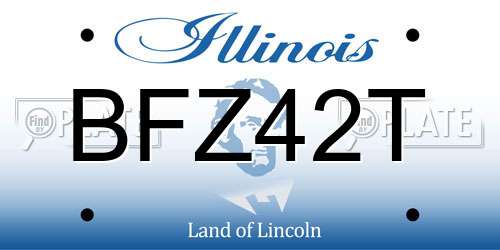 BFZ42T Illinois License Plate