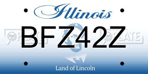 BFZ42Z Illinois License Plate