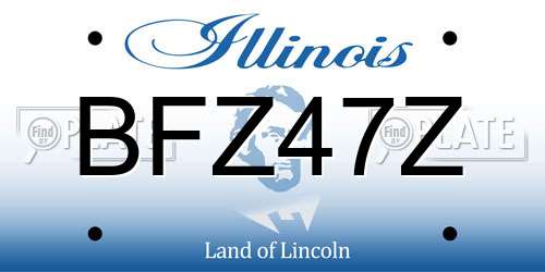 BFZ47Z Illinois License Plate