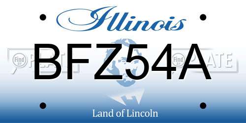 BFZ54A Illinois License Plate