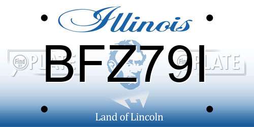 BFZ79I Illinois License Plate