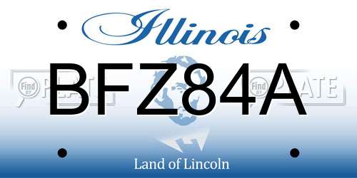 BFZ84A Illinois License Plate