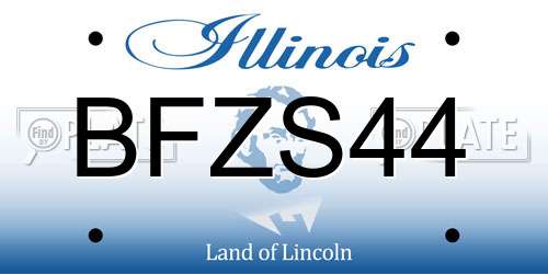 BFZS44 Illinois License Plate