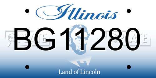 BG11280 Illinois License Plate