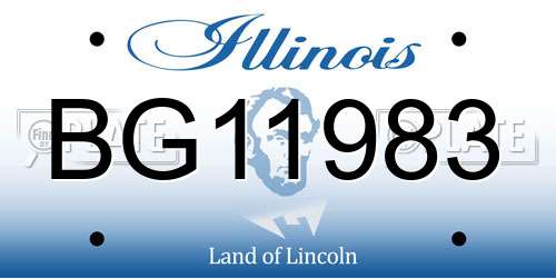BG11983 Illinois License Plate