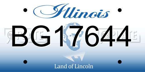BG17644 Illinois License Plate