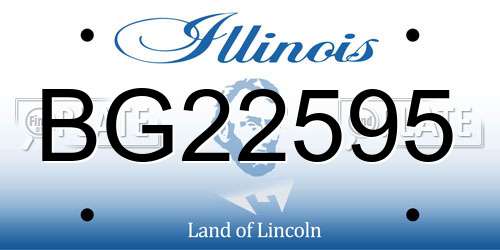 BG22595 Illinois License Plate