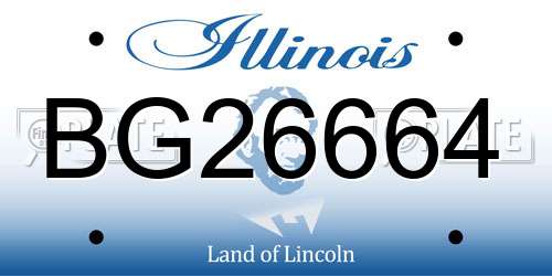BG26664 Illinois License Plate