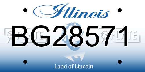 BG28571 Illinois License Plate