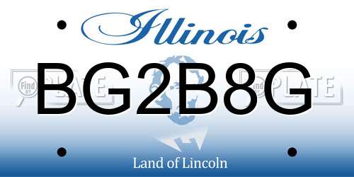 BG2B8G Illinois License Plate