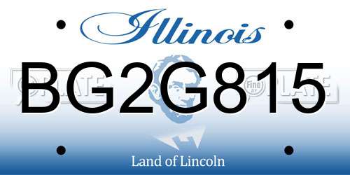 BG2G815 Illinois License Plate