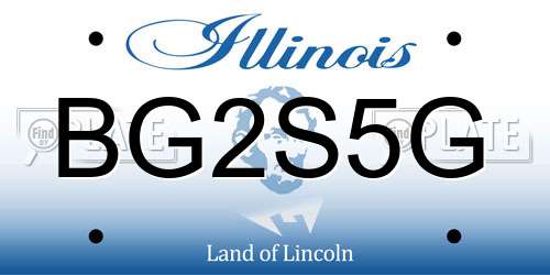 BG2S5G Illinois License Plate