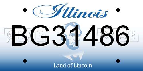 BG31486 Illinois License Plate