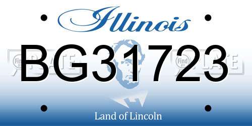 BG31723 Illinois License Plate