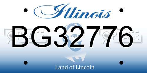 BG32776 Illinois License Plate