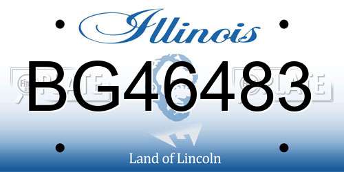 BG46483 Illinois License Plate