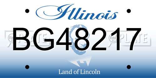 BG48217 Illinois License Plate