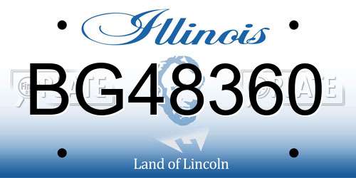 BG48360 Illinois License Plate