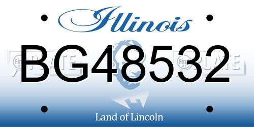 BG48532 Illinois License Plate