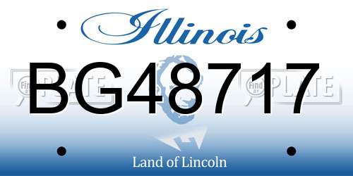 BG48717 Illinois License Plate
