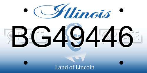 BG49446 Illinois License Plate