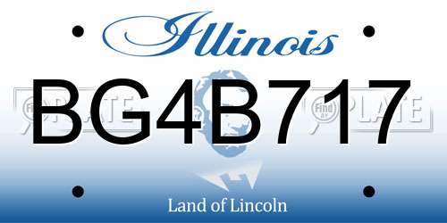 BG4B717 Illinois License Plate