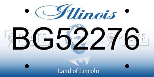 BG52276 Illinois License Plate