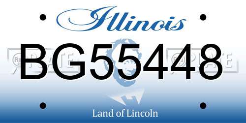 BG55448 Illinois License Plate