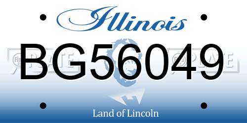 BG56049 Illinois License Plate