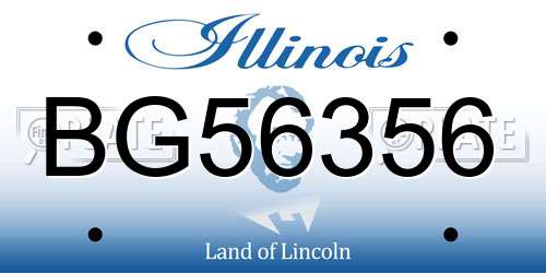 BG56356 Illinois License Plate