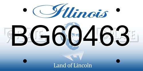 BG60463 Illinois License Plate