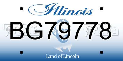 BG79778 Illinois License Plate