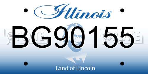 BG90155 Illinois License Plate