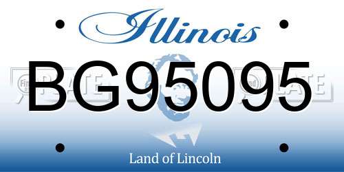 BG95095 Illinois License Plate