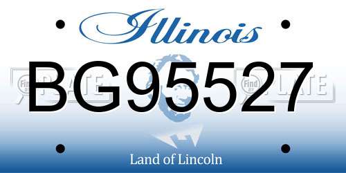 BG95527 Illinois License Plate
