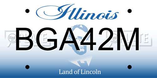 BGA42M Illinois License Plate