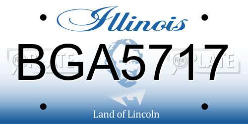 BGA5717 Illinois License Plate