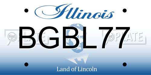 BGBL77 Illinois License Plate