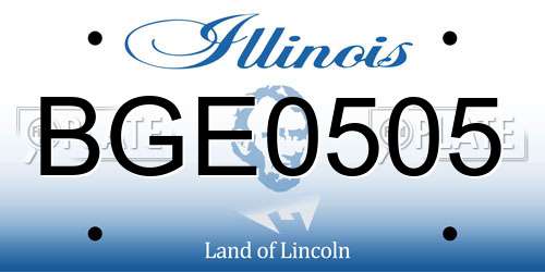 BGE0505 Illinois License Plate